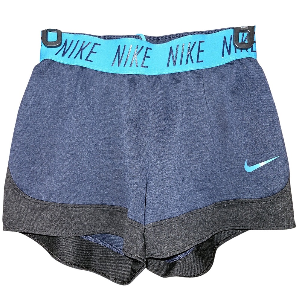 Nike Shorts Womens  Blue  Black  Dri-Fit 3in Inseam Running Breathable Ladies XS